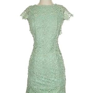 Lulu's Mint Green Lace Midi Dress
